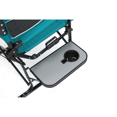  PAGED Oversized Portable Folding Chair Heavy Duty Lawn Chair With Side Table And Pocket For Camping, Beach, Party, Picnics, Fishing