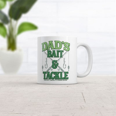  Crazy Dog Dads Bait And Tackle Mug Funny Sarcastic Fathers Day Graphic Novelty Coffee Cup-11oz