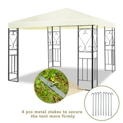  Costway 10'x10' Patio Gazebo Canopy Tent Steel Frame Shelter Patio Party Awning