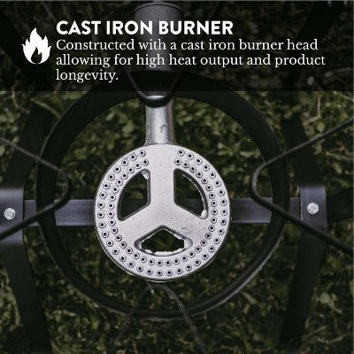  GasOne Outdoor Cooker With High Pressure Steel Braided Hose Propane Burner Camp Stove, B-5200K