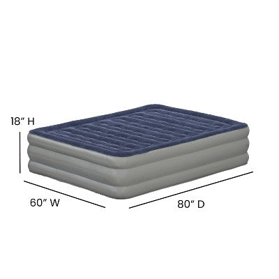 Flash Furniture 18 Inch Air Mattress With ETL Certified Internal Electric Pump And Carrying Case
