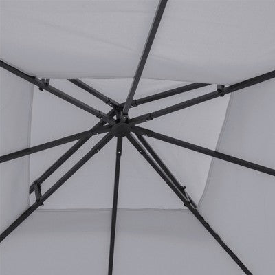  Outsunny 10' X 10' Gazebo Replacement Canopy 2 Tier Top UV Cover Pavilion Garden Patio Outdoor(TOP ONLY)