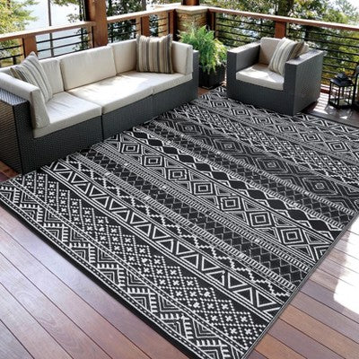  Waterproof Outdoor Rug - Reversible Patio Carpet, UV & Stain Resistant, Portable RV Mat For Camping, Deck, Picnic