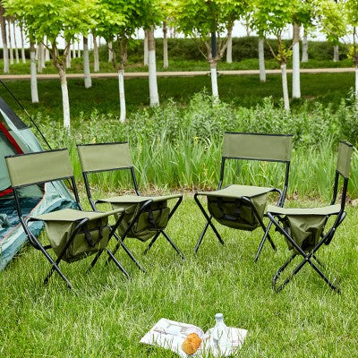  YUHAO 4PCS Outdoor Storage Bag Portable Folding Outdoor Chair For Camping Picnics Fishing，Green
