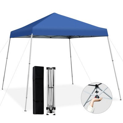  Costway 10x10ft Patio Outdoor Instant Pop-up Canopy Slanted Leg UPF50+ Sun Shelter