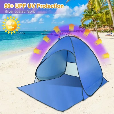  Pop Up Beach Tent Sun Shade Shelter Anti-UV Automatic Waterproof Tent Canopy For 2/3 Man