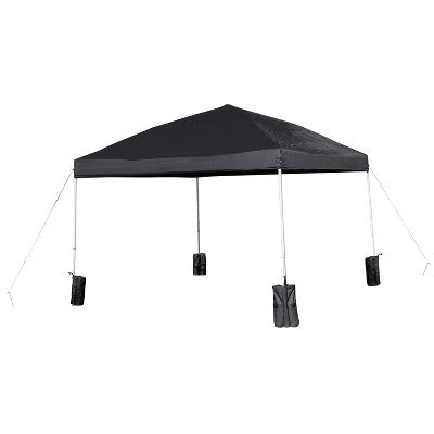  Emma And Oliver 10'x10' Weather Resistant, UV Coated Pop Up Canopy Tent With Sandbags And Wheeled Case