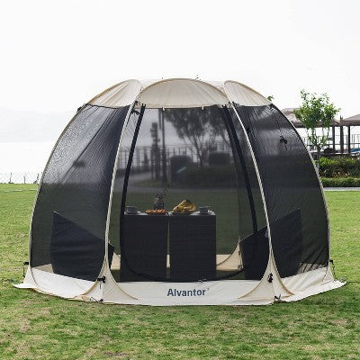  Alvantor Outdoor Pop Up Portable Gazebo Tent With Mesh Netting Screened Shelter Beige