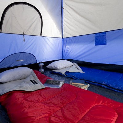  6-Person Family Camping Tent – Rebel Bay Water-Resistant Dome Shelter With Removable Rain Fly And Carry Bag – Camping Gear By Wakeman Outdoors (Blue)