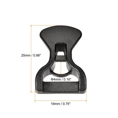 Unique Bargains Tent Rope Plastic Guyline Adjuster Cord Tensioner Black