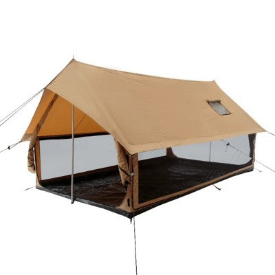  WHITE DUCK Rover Scout Canvas Tent With Stove Jack & Mesh Doors – 4-Season Weatherproof Camping Tent, Fire & Water-Resistant