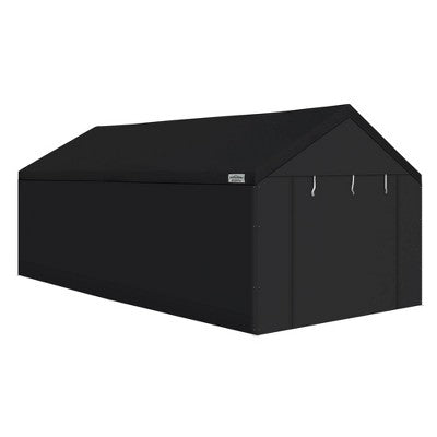  Caravan Canopy Domain 10 X 20 Foot Straight Leg Instant Canopy Roof Top And Carport Shelter Tent Sidewall Set With Zipper Closure, Black