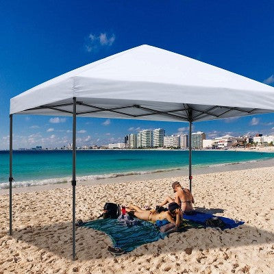  SUGIFT 10 Ft. X 10 Ft. White Instant Canopy Pop Up Tent With Carry Bag