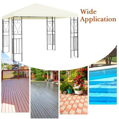  Tangkula 10'x10'Outdoor Canopy Gazebo Art Steel Frame Party Patio Large Canopy Gazebo