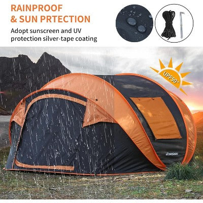  MaseiKar Camping Instant Pop Up Tent, 8 Person, Water Resistant Dome, Easy Setup For Camping Hiking And Outdoor, Portable With Carry Bag, 3 Season