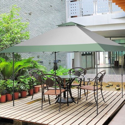  Costway 13x13ft Patio Pop-Up Gazebo Canopy Tent Instant Sun Shelter Outdoor Wheeled Bag