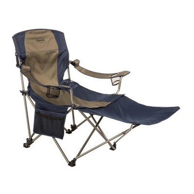  Kamp-Rite KAMPCC Outdoor Camping Furniture Beach Patio Sports Folding Lawn Chair With Detachable Footrest And Cup Holders
