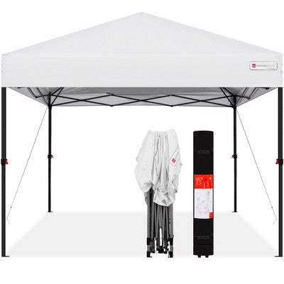  Best Choice Products 10x10ft Easy Setup Pop Up Canopy Instant Portable Tent W/ 1-Button Push, Carry Case
