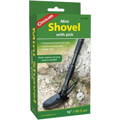 Coghlan's Mini Shovel With Pick, Tempered Steel, Metal Shaft, Carrying Pouch