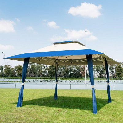 Tangkula 13' X13' Folding Gazebo Canopy Patio Outdoor Tent Party Shade Shelter