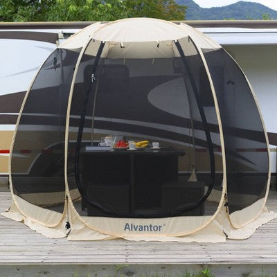  Alvantor Outdoor Pop Up Portable Gazebo Tent With Mesh Netting Screened Shelter Beige