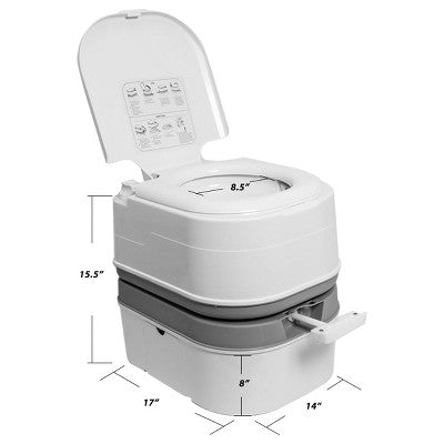  Portable Travel Toilet For Camping, RV, Boating And Other Recreational Activities 6.3 Gallon