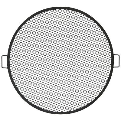 Sunnydaze Decor Sunnydaze Outdoor Camping Or Backyard Heavy-Duty Steel Round X-Marks Fire Pit Cooking Grilling Grate