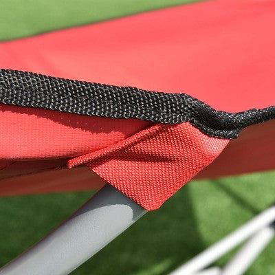  Costway Red Portable Folding Hammock Lounge Camping Bed Steel Frame Stand W/Carry Bag