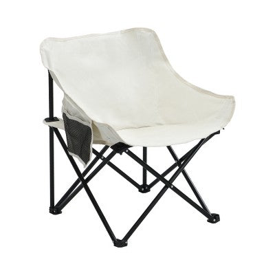  YUHAO 2PCS Foldable Camping Chairs With Carrying Bag - Lightweight Portable For Hiking, Beach, Picnic ,Beige