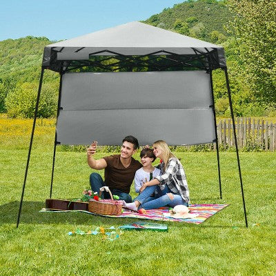  Costway 7x7 FT Slant Leg Pop-up Canopy Tent Shelter Adjustable Portable Carry Bag