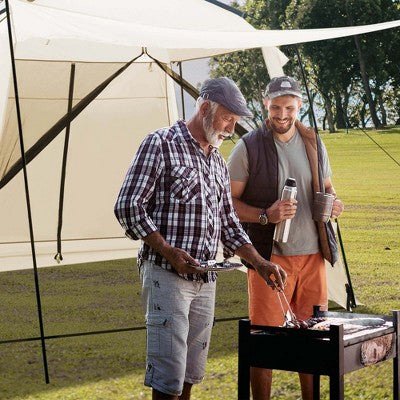  Costway Screen Dome Camping Tent For 6-8 People With 4-Side Mesh Walls Carrying Bag