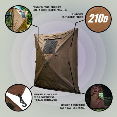  CLAM Quick-Set Screen Hub Tent Wind & Sun Panels, Accessory Only, Green