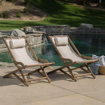  PAGED Folding Tanning Chairs Set Of 2 Portable Lounge Chair Outdoor For Camping, Beach, Picnics, Patio, Pool