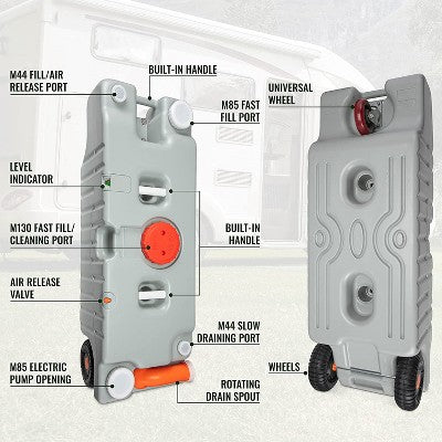  Hike Crew RV Water Tank, 19.8 Gal. Portable RV Waste Holding Tank