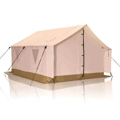  White Duck Alpha Canvas Wall Tent With Stove Jack & Frame, 4-Season Water Repellent Camping Tent, DYNA DUCK Fabric