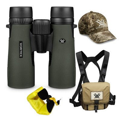  Vortex 10x42 Diamondback HD Roof Prism Binoculars W/Floating Strap & Vortex Hat