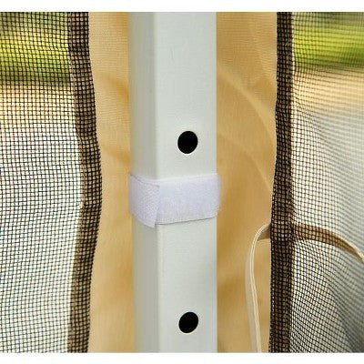  Outsunny 10' X 10' Pop Up Canopy Tent With Breathable Mesh Sidewalls, Easy Height Adjustable, Easy Transport Carrying Bag For Backyard Garden Patio