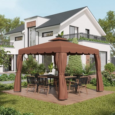  Outsunny Gazebo Replacement Canopy, Double Roof Gazebo Top Cover