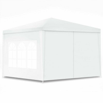  Costway Canopy Party Wedding Event Tent 10'x10' Heavy Duty Outdoor Gazebo Side Walls