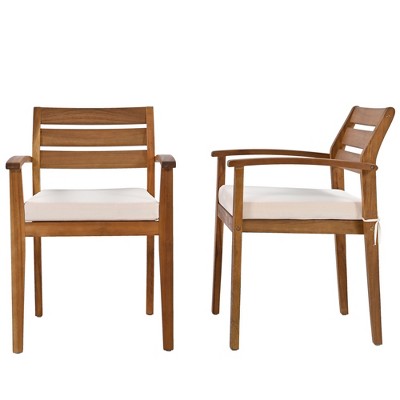  GO Outdoor Wood Dining Set For 7-8 Person, Outdoor Dining Furniture With Removable Cushions, Ergonomic Chairs And Bench, Thicker Table, Nature