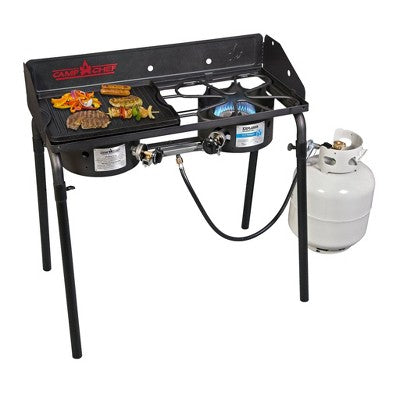  Camp Chef 2-Explorer Burner Stove With Detachable Legs - Black