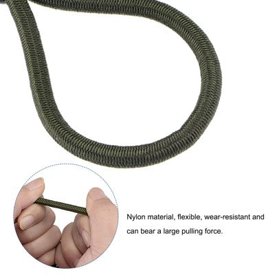 Unique Bargains Outdoor Camping Tent Canopy Awnings Cover 6 Inch Tarp Straps Elastic Cords With Hook Dark Green 10 Pack