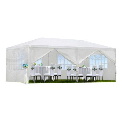  10x20 Party Tent, Outdoor Wedding Tents With 6 Removable Sidewalls, Gazebo Shelter For Parties Patio, Outside Waterproof Canopy Tent,Event Tent White