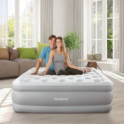  Beautyrest Skyrise 18" Air Mattress With External Pump 1-Touch Comfort Control - Queen