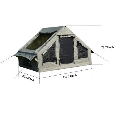  4 Person Inflatable Glamping Tent, 4-Season Waterproof Air Camping Tent House With Quick Setup And Windproof Structure – Cuddlewood