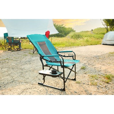  PAGED Oversized Portable Folding Chair Heavy Duty Lawn Chair With Side Table And Pocket For Camping, Beach, Party, Picnics, Fishing