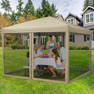  Acekool Pop Up Canopy Tent, Easy Up Outdoor Shelter With Mosquito Netting, Sun Shade, 3 Adjustable Heights, Wheeled Bag For Patio, Camping, Picnic