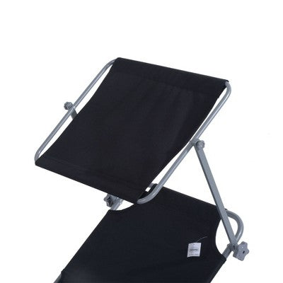  PAGED Folding Chaise Lounge Pool Chairs Adjustable Camping Chair With Canopy Shade Steel Frame And Side Pocket For Porch, Camping, Patio