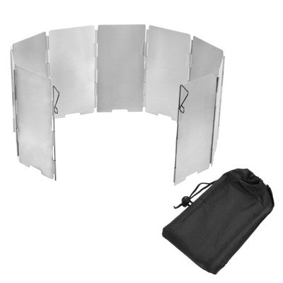  Unique Bargains Folding Mini 9 Plates Heat Shield Windscreen Camping Stove With Drawstring Bag