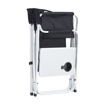  SKRAN Padded Folding Outdoor Chair With Side Table & Storage Pockets, Directors Camping Chair For Indoor, Outdoor And Fishing